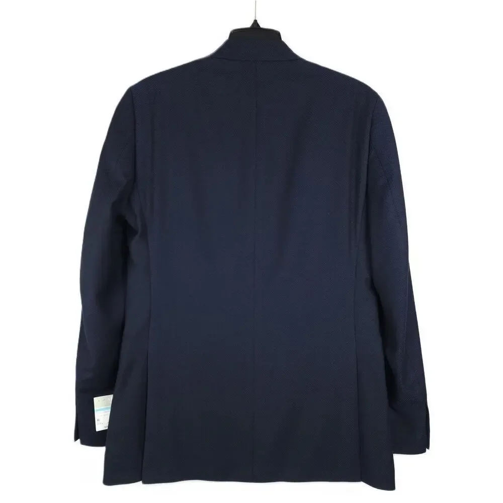 Alfani Men's Slim-Fit Stretch 2-Piece Tuxedo Diamond Grid Navy 38R 30x30 NWT - Picture 4 of 9